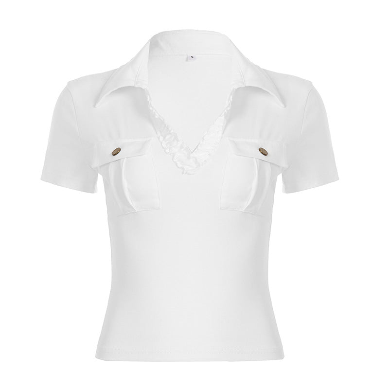 Elegant Figure-flattering Womens T-shirt That Accentuates Your Curves For A Sleek Slimming Look