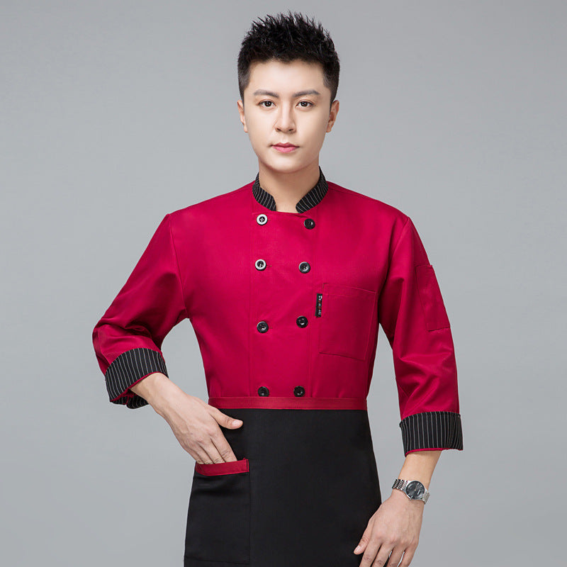 Chef's Long-sleeved Autumn And Winter Clothes Hotel Chef
