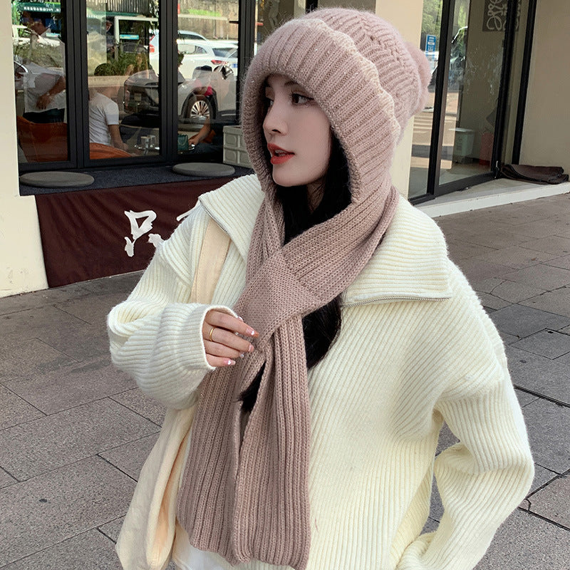 Women's Fashion Warm Plus Down Windproof Woolen Hat