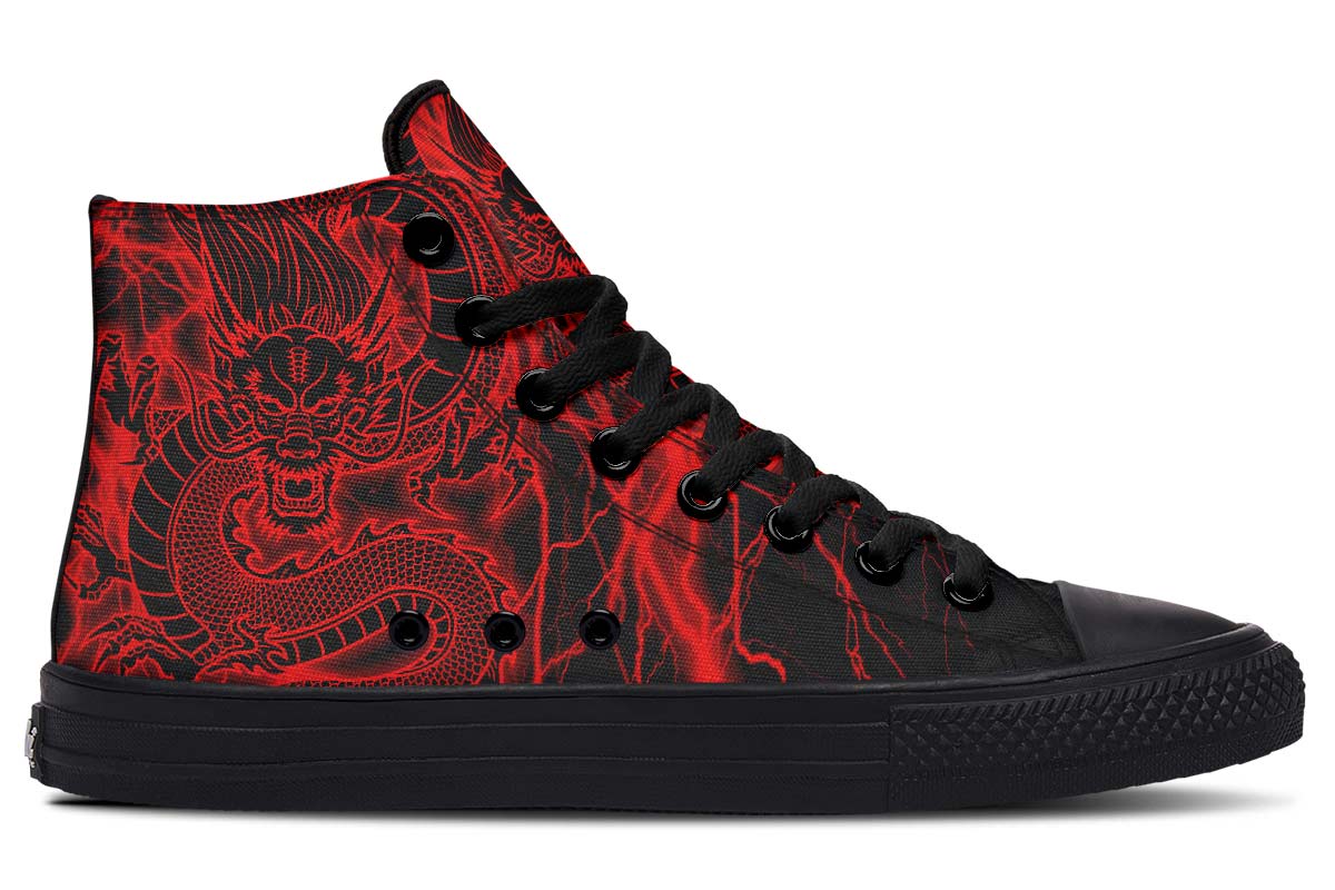 Men's And Women's Fashion Color Printing High-top Canvas Shoes