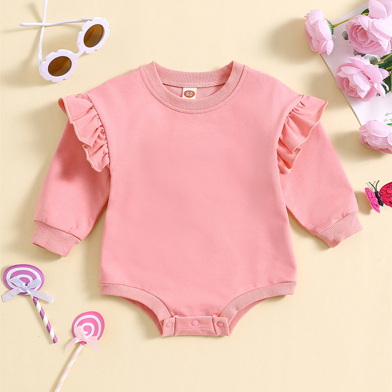Sweet Ruffled Small Sweater Long Sleeve