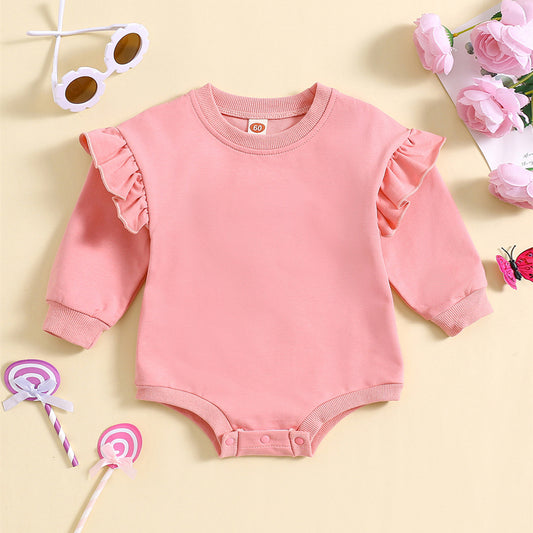 Sweet Ruffled Small Sweater Long Sleeve