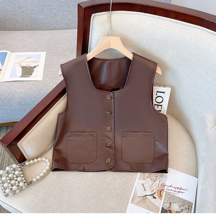 French Retro Shirt Dress Women's Vest Two-piece Set