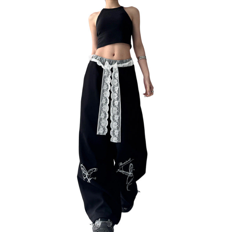 Fashion Temperament Lace Women's Casual Pants