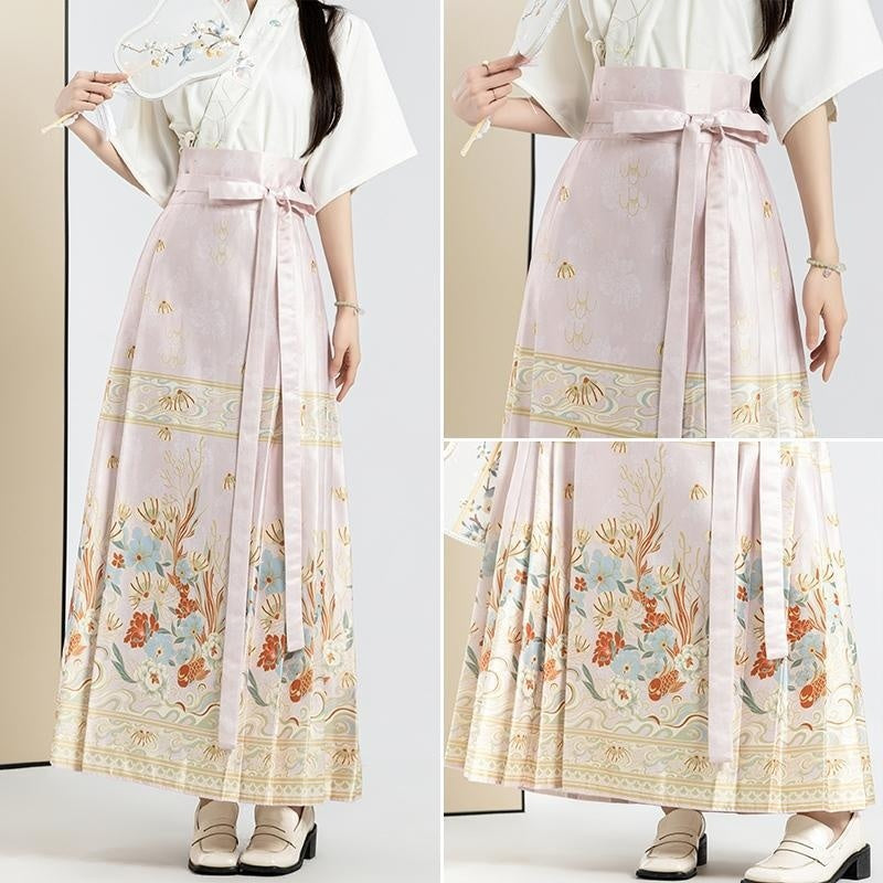 New Graceful Personality Ethnic Style Hatchet Face Skirt