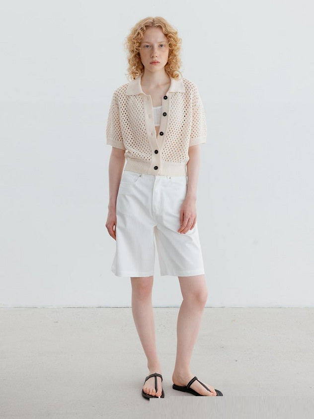 Exotic Rib-knit Cuff Casual Fashion Style Slim-fit Knitted Cardigan Top