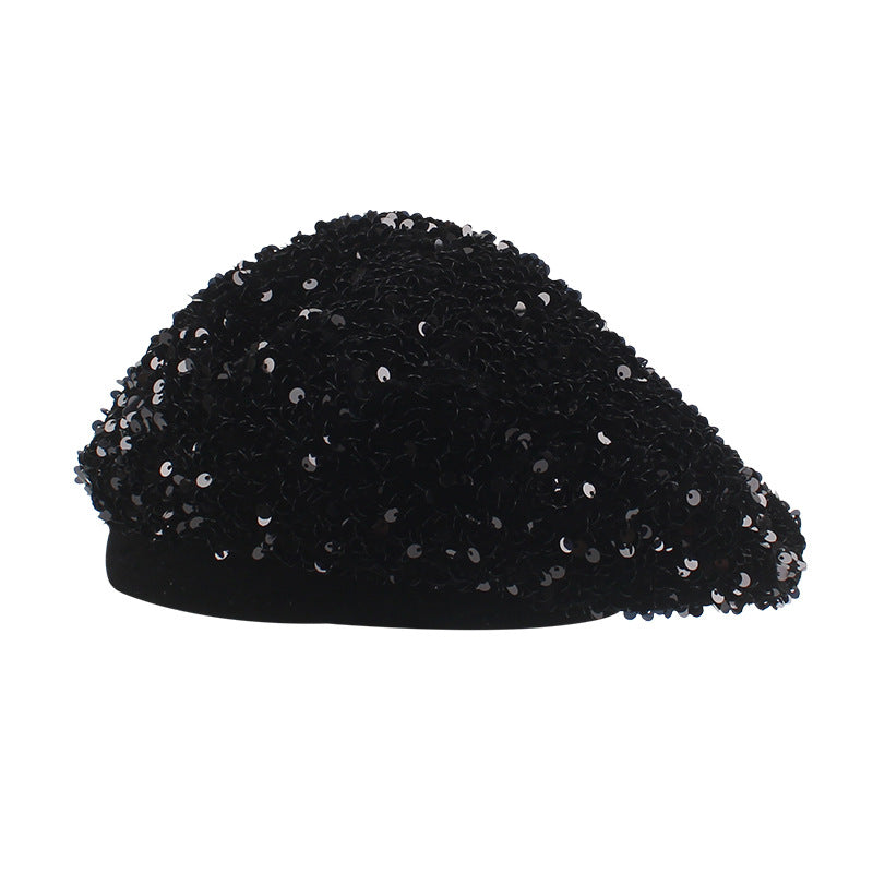 Versatile Fashion Couple Personality Casual Sequin Beret