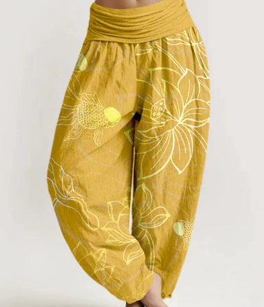 New Retro Artistic 3D Digital Harem Pants