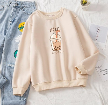 Loose Casual Men's And Women's Korean Style Loose Round Neck Top