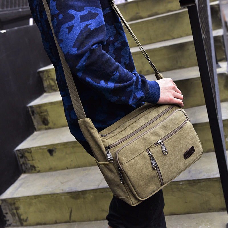 Canvas shoulder bag