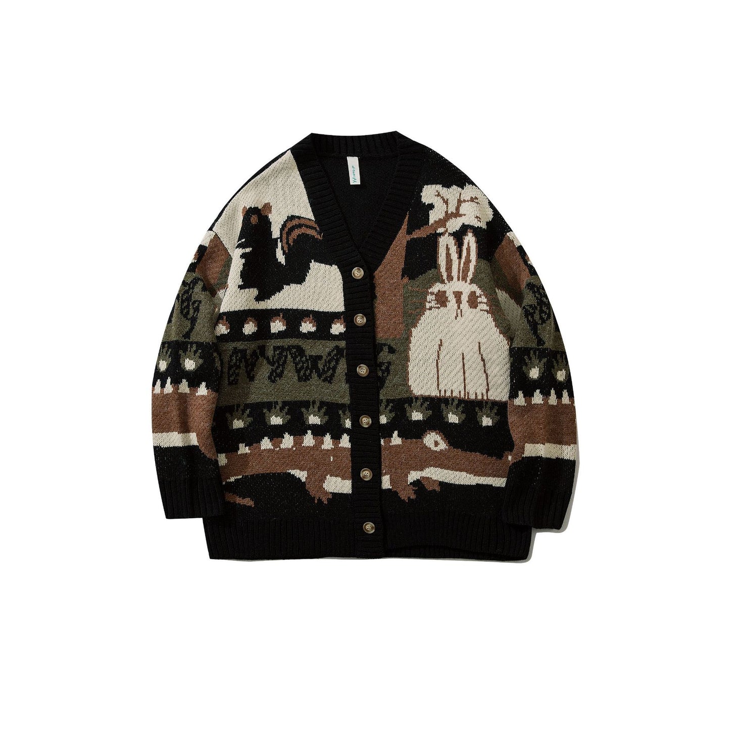 Round Neck Daily Retro Sweater Male Tide Card Autumn And Winter