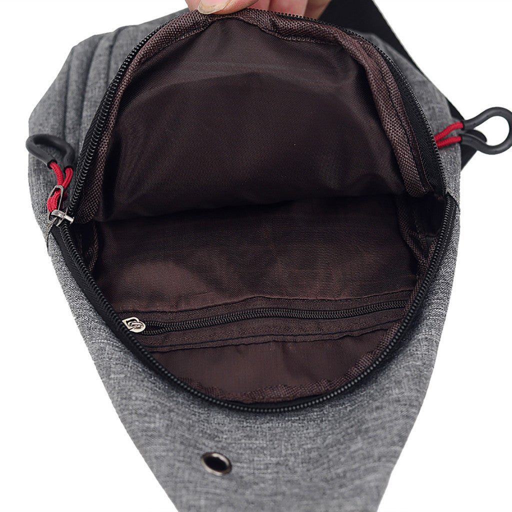 Men's nylon luminous chest bag