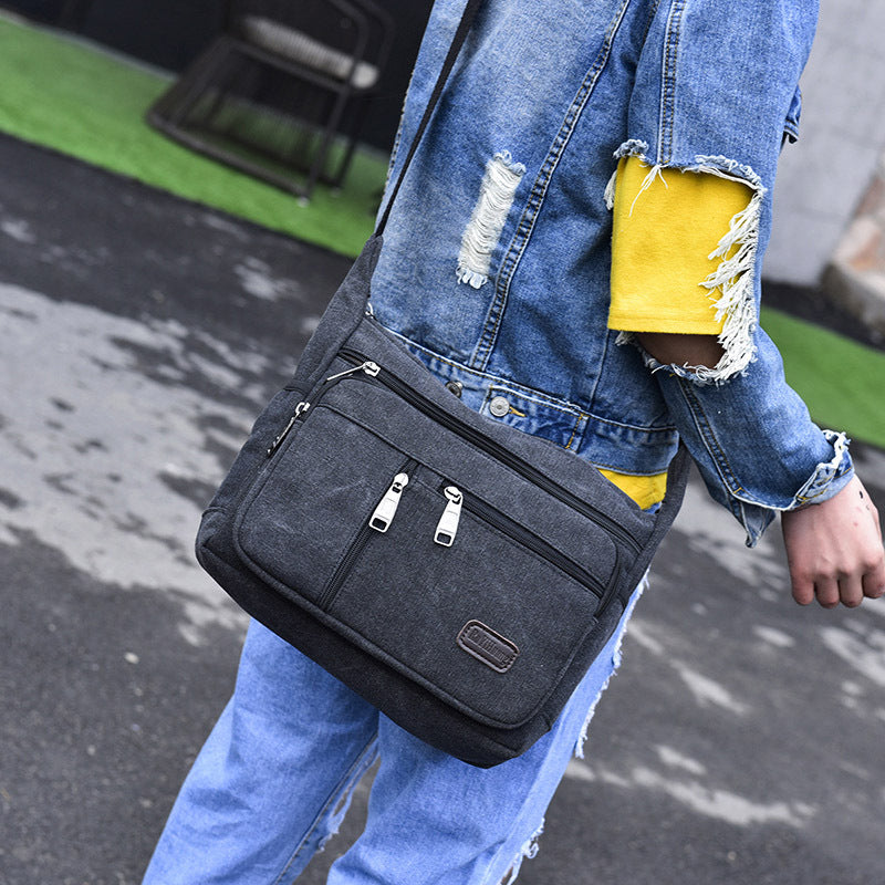 Canvas shoulder bag