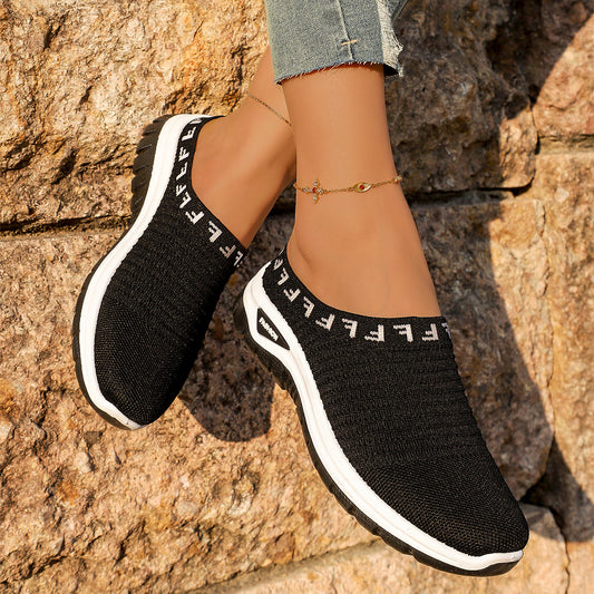 Baotou Semi-slip-on Casual Fashionable Versatile Chic Breathable Mesh Slip-on Pumps