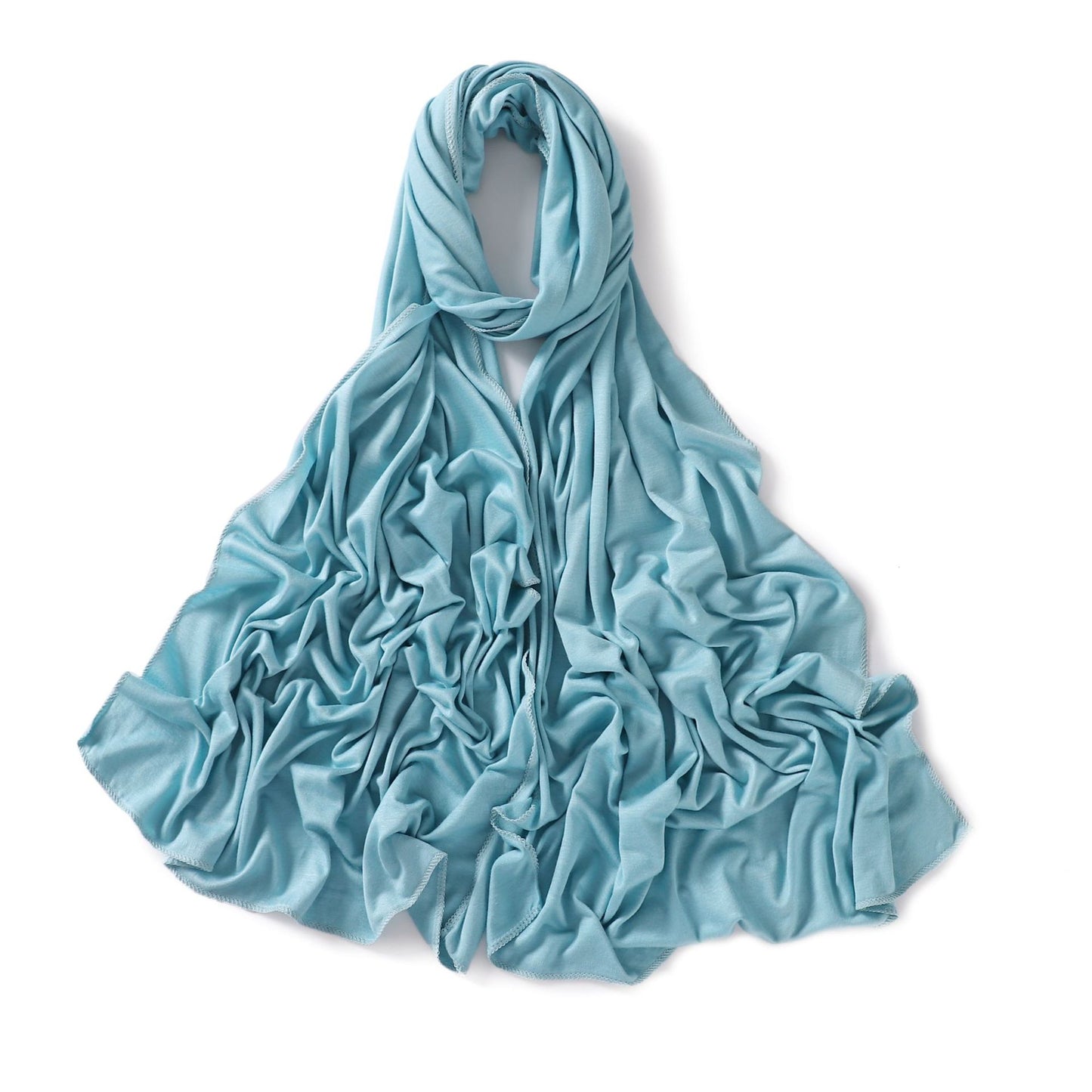 Colors Solid Color Modal Scarf Small Size Monochrome Jersey Veil Mercerized Cotton Scarf