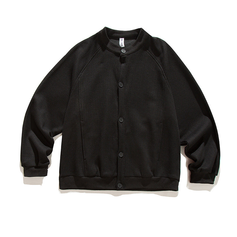 Men's Raglan Sleeve Loose Baseball Uniform Coat