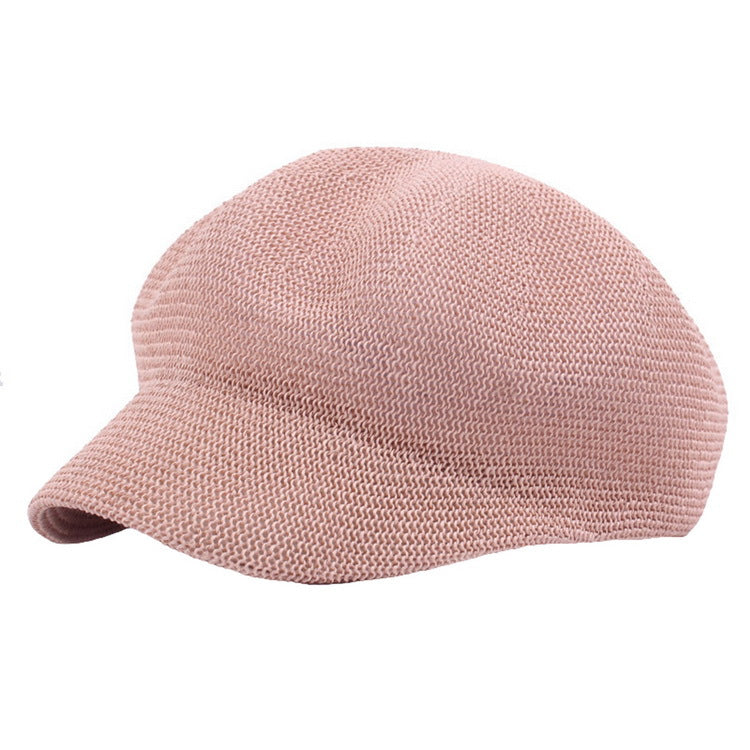 Summer Octagonal Cap Straw Hat Beach Vacation Duck Tongue Painter Cap Sun-proof