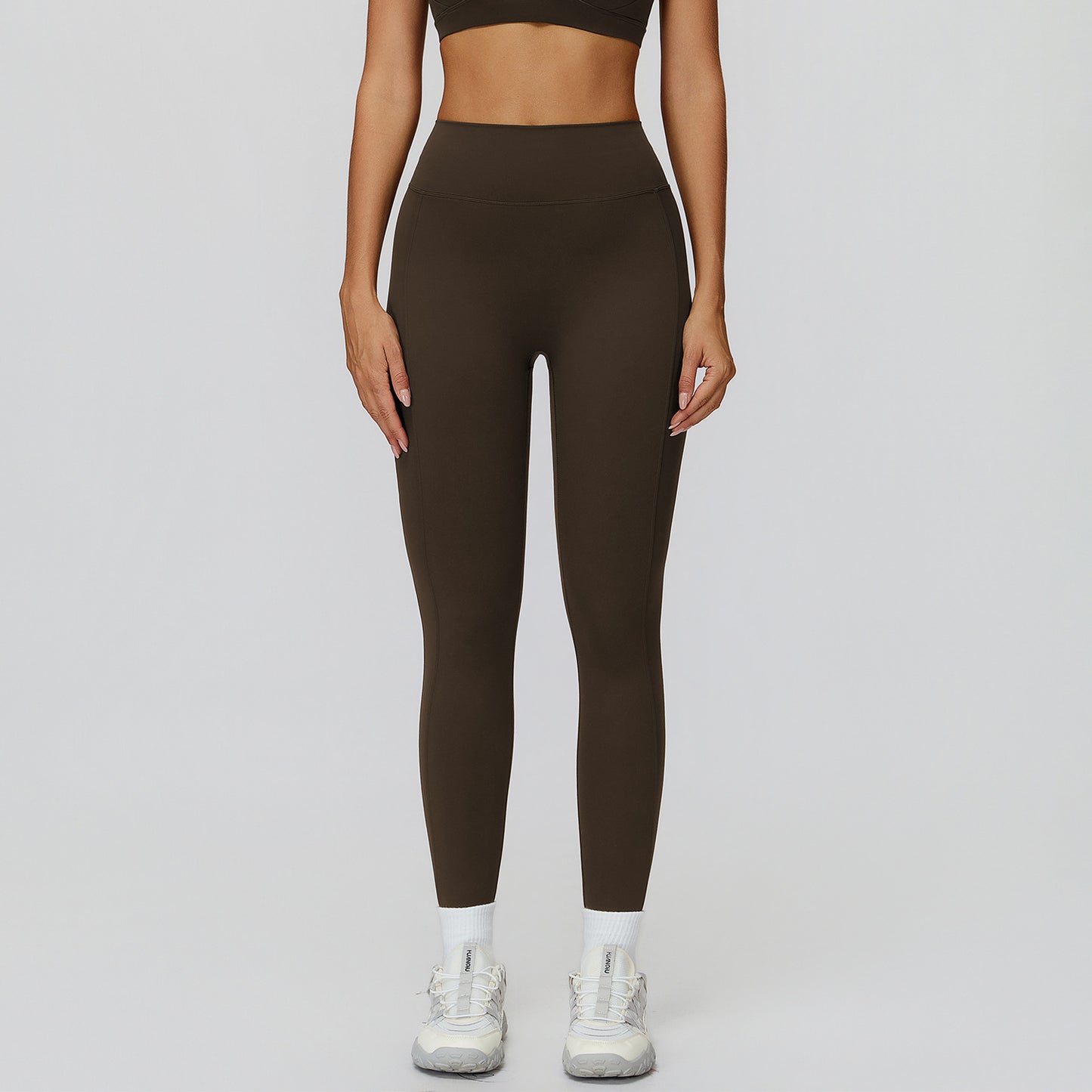 Brushed Yoga Pants High Top Sports Tight Trousers