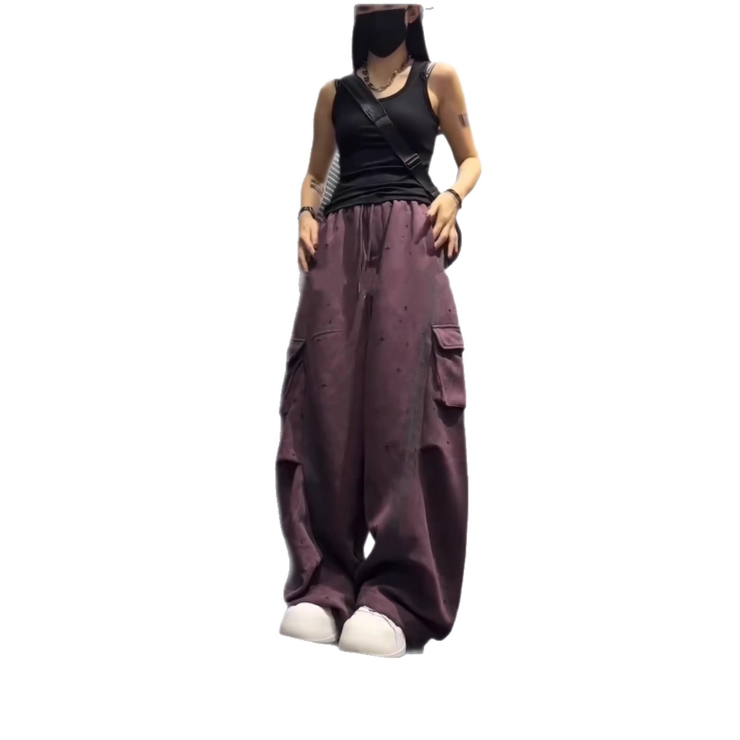Personalized Patterns Large Pocket Banana Pants Women