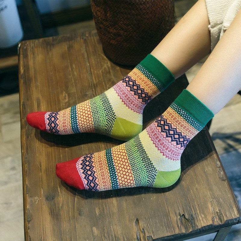 National color cotton socks