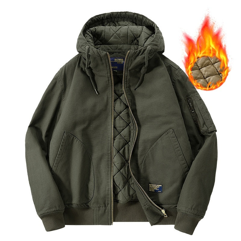 Casual Flight Hooded Jacket Men's Coat Loose