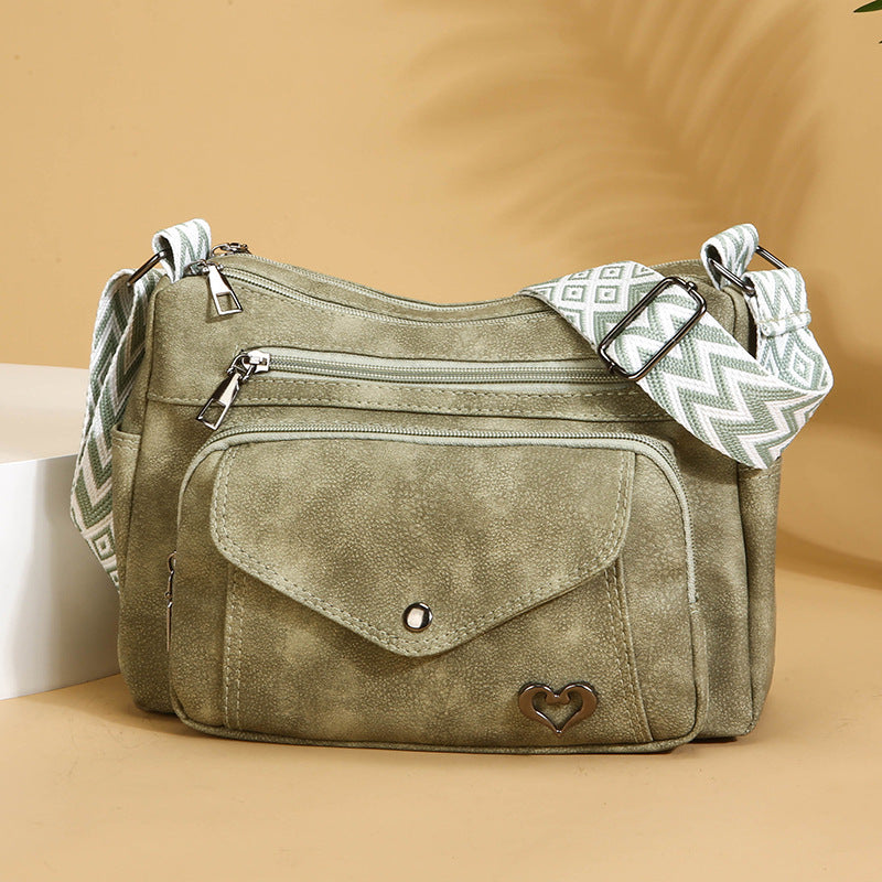 Flip All-match Simple Middle-aged Large Capacity Shoulder Messenger Bag