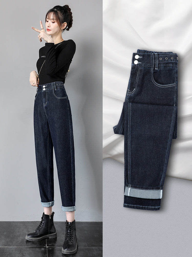 Straight Loose High Waist Slimming Radish Daddy Female Pants