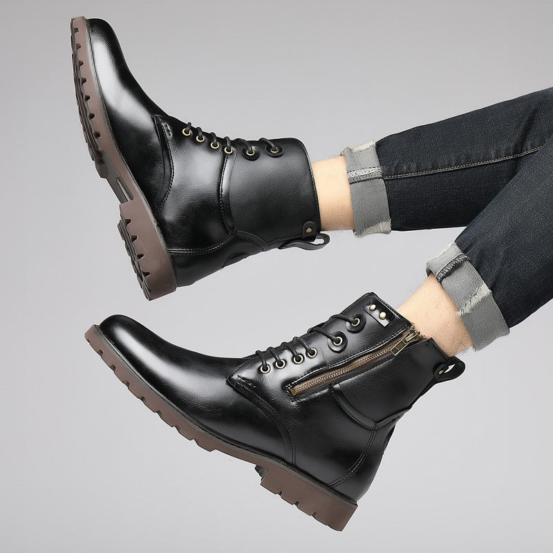 Men's Fashion Casual Side Zip High Boots