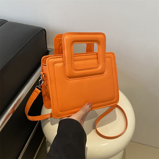 Simple Western Style Solid Color Tote