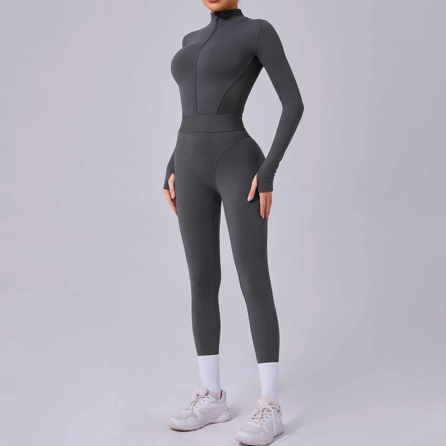 Women's Yoga Jumpsuit Tight Mesh On Both Sides