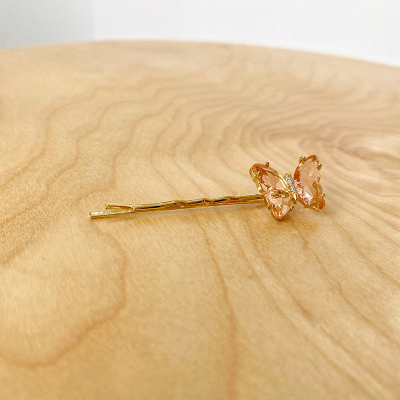Autumn and winter new style Elf jelly butterfly one word clip hairpin