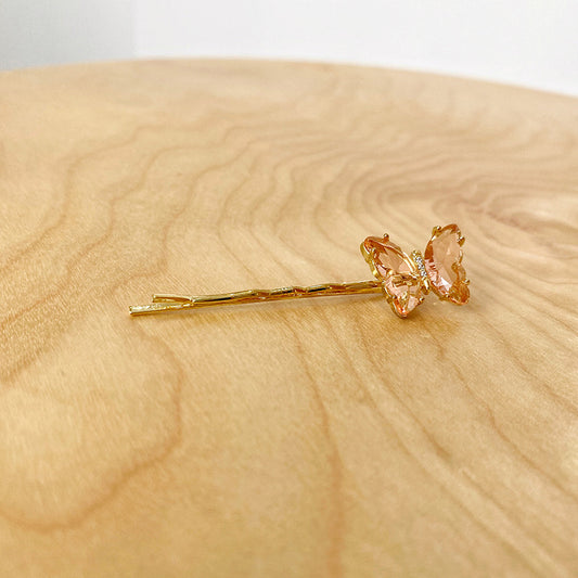 Autumn and winter new style Elf jelly butterfly one word clip hairpin