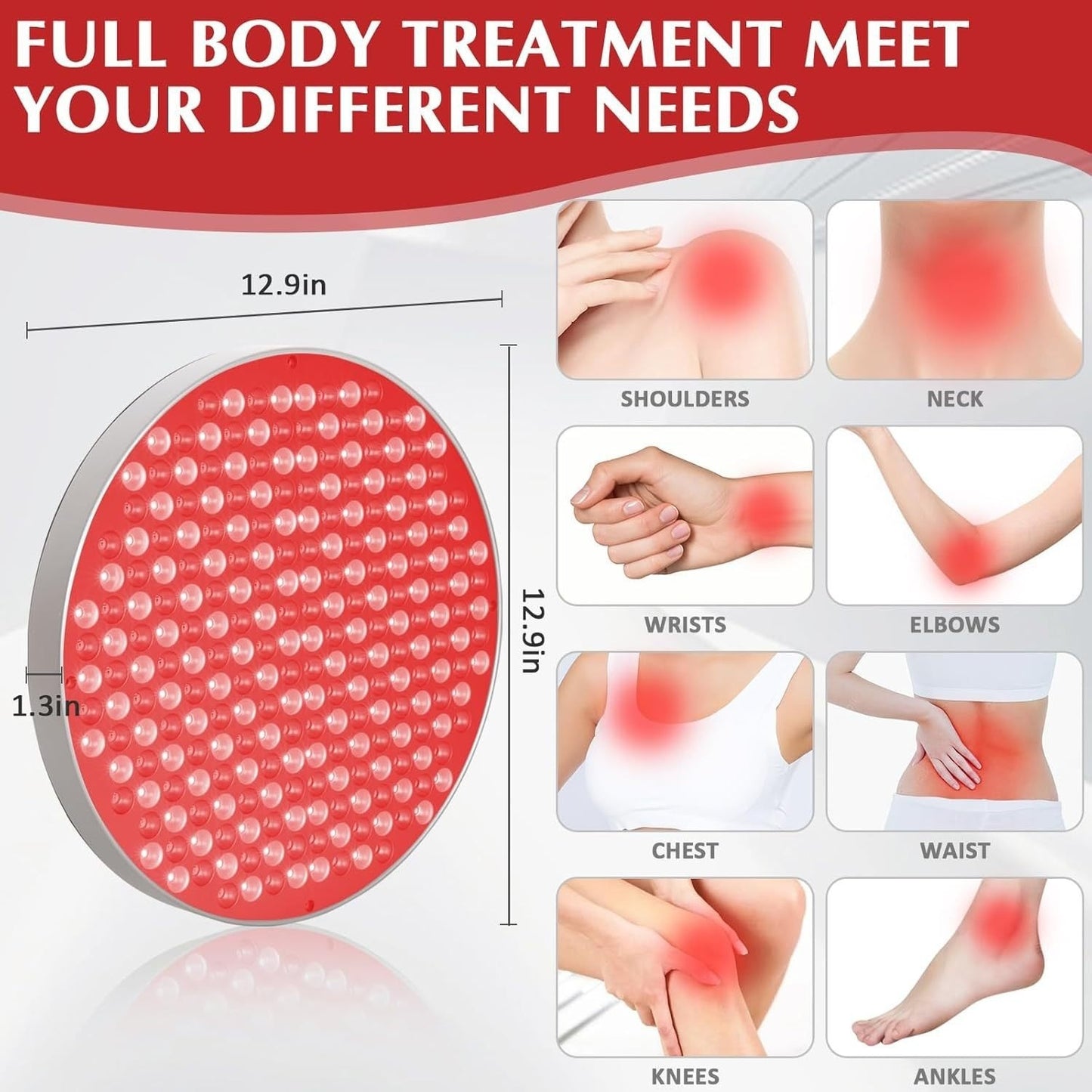Round Panel Red Light Therapy Lamp Bracket For Skin Beautification And Rejuvenation