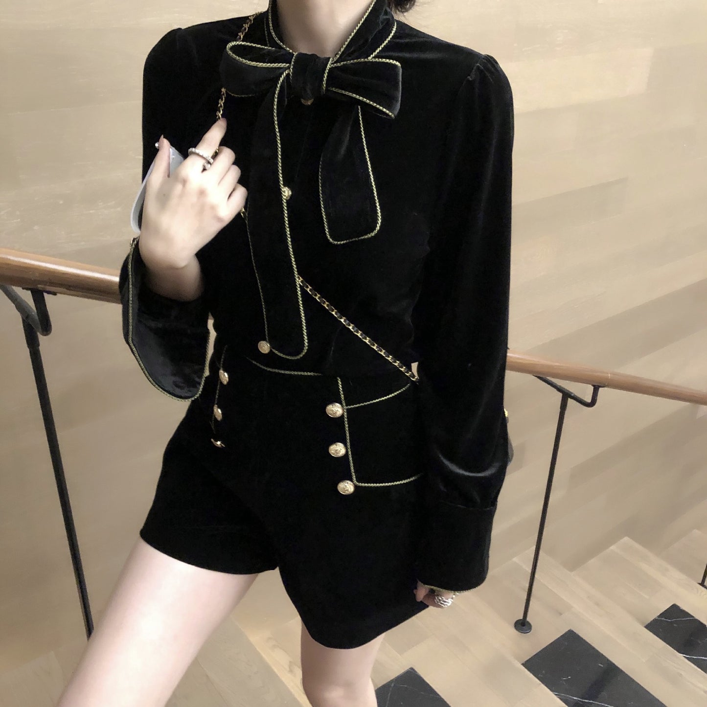 Velvet Shorts Light Mature Ladies Temperament Early Autumn And Winter