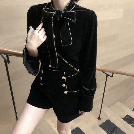 Velvet Shorts Light Mature Ladies Temperament Early Autumn And Winter