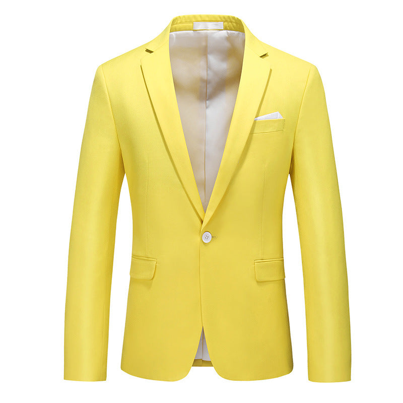Habitjakke til mænd, koreansk stil, slim fit, business