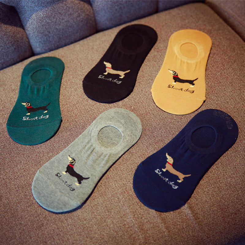 Pure color boat socks