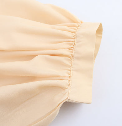 V-neck Loose Draping Long Sleeve Shirt
