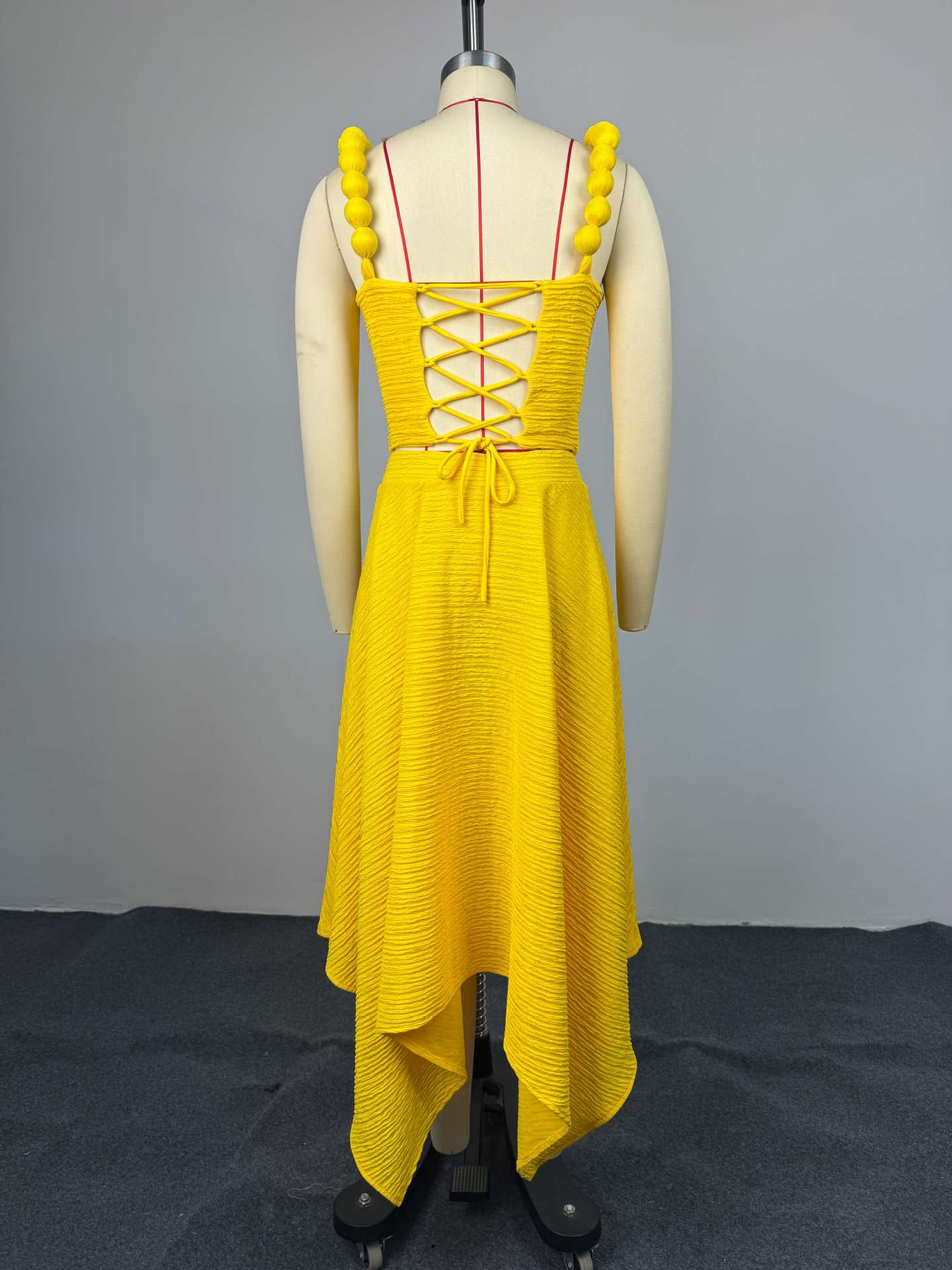 Solid Color Camisole High-waisted Skirt Two-piece Set