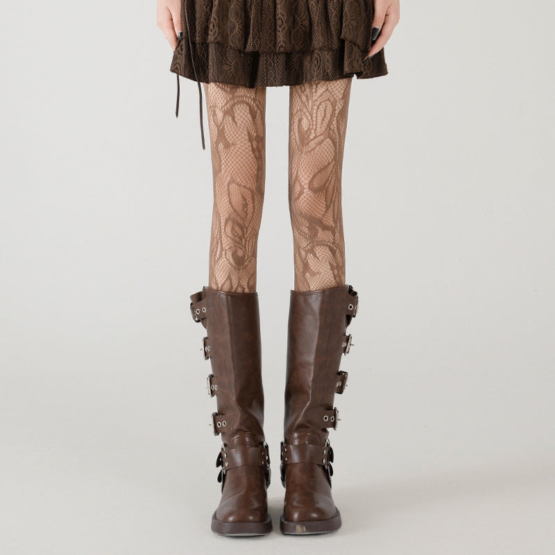 Mesh Stockings With Boots Maillard Pantyhose