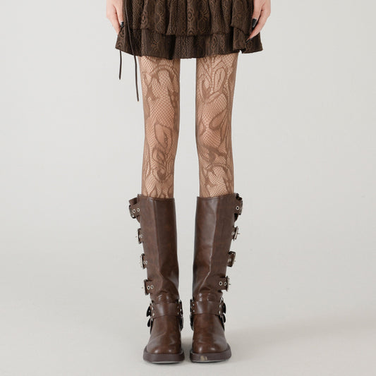 Mesh Stockings With Boots Maillard Pantyhose