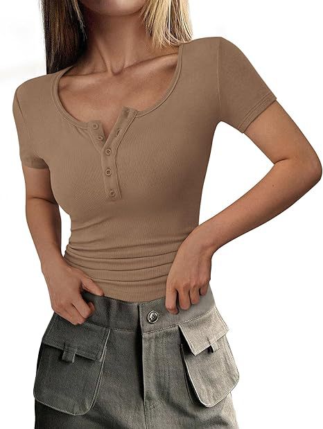 Ribbed Henley-button Casual Shirt In A Slim Fit