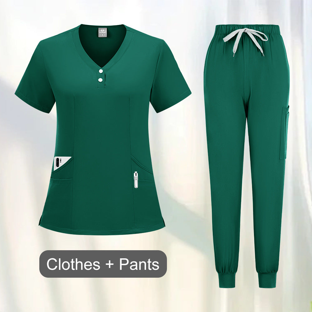 Work Uniform Scrub Top And Pants Nursing Set