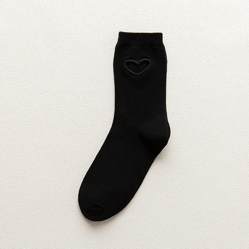 College style trend love hollowed out fashion socks