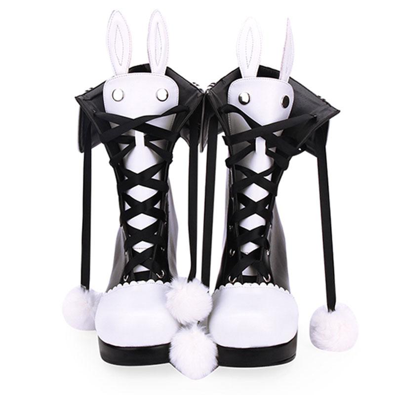 Lapel embroidered cotton boots