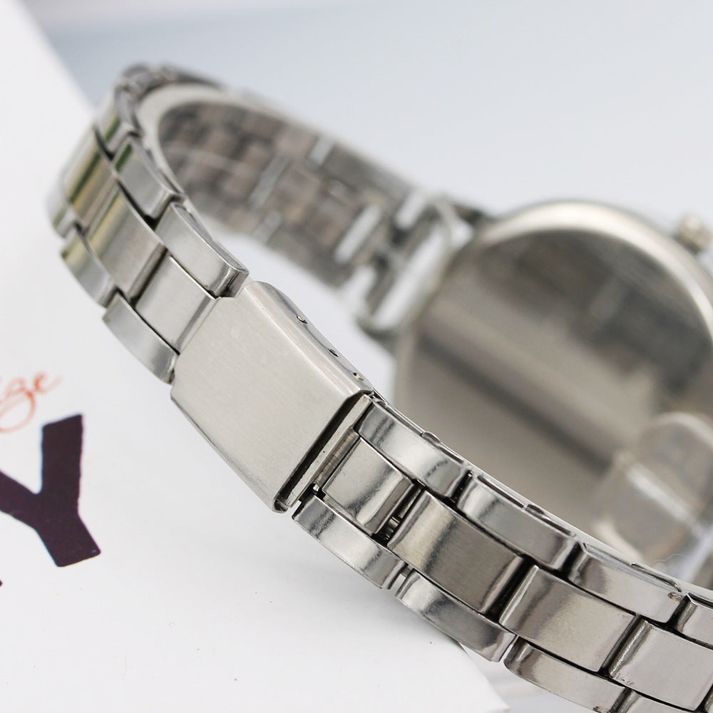 nail steel belt ladies watch 12 head