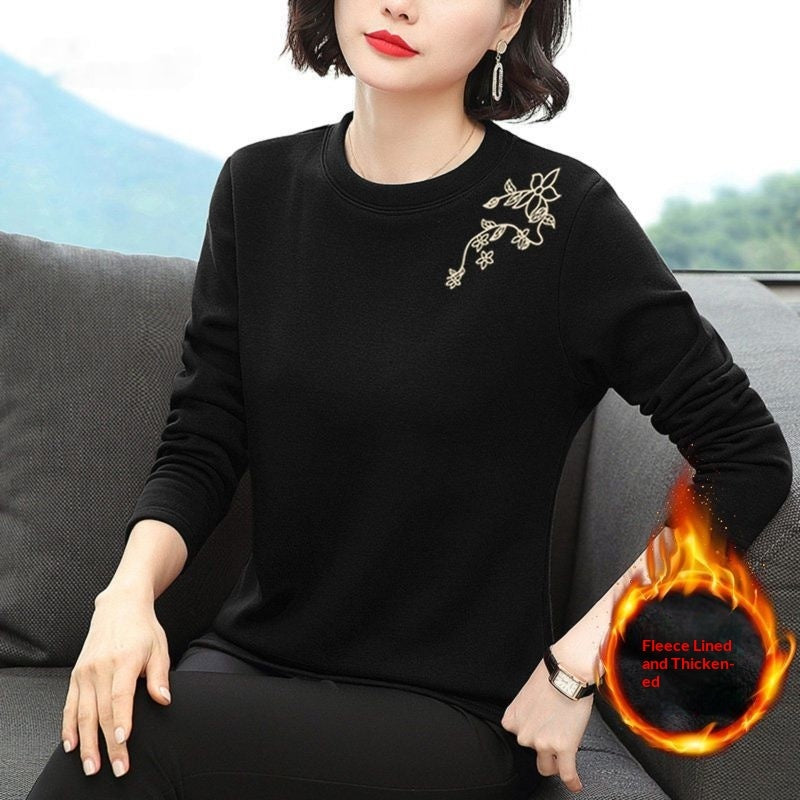 Womens Fashion Plus-Size Slim-Fit Long-Sleeve Sweater