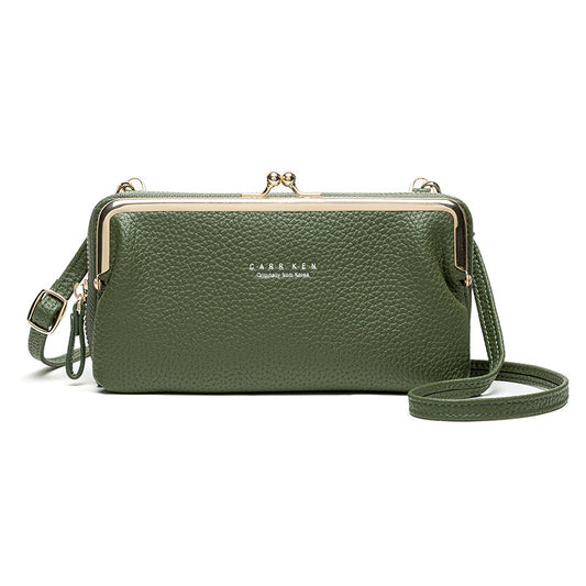 Korean Style Horizontal Lychee Pattern Diagonal Bag