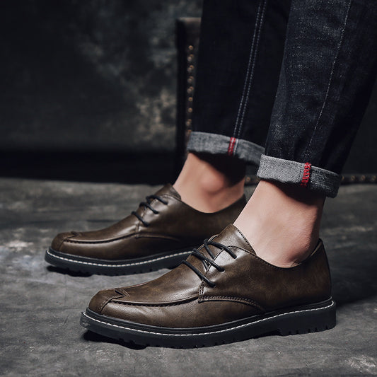 British Fashion All-match Men's Small Leather Shoes