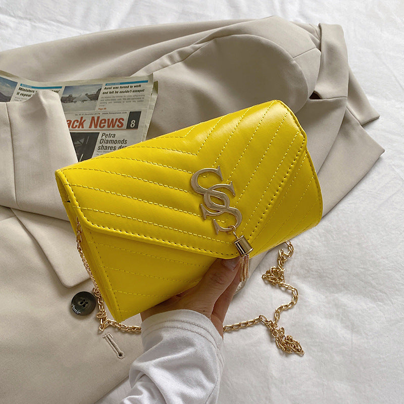 Kæde Crossbody Fashion Bogstav Frynset Tote Taske